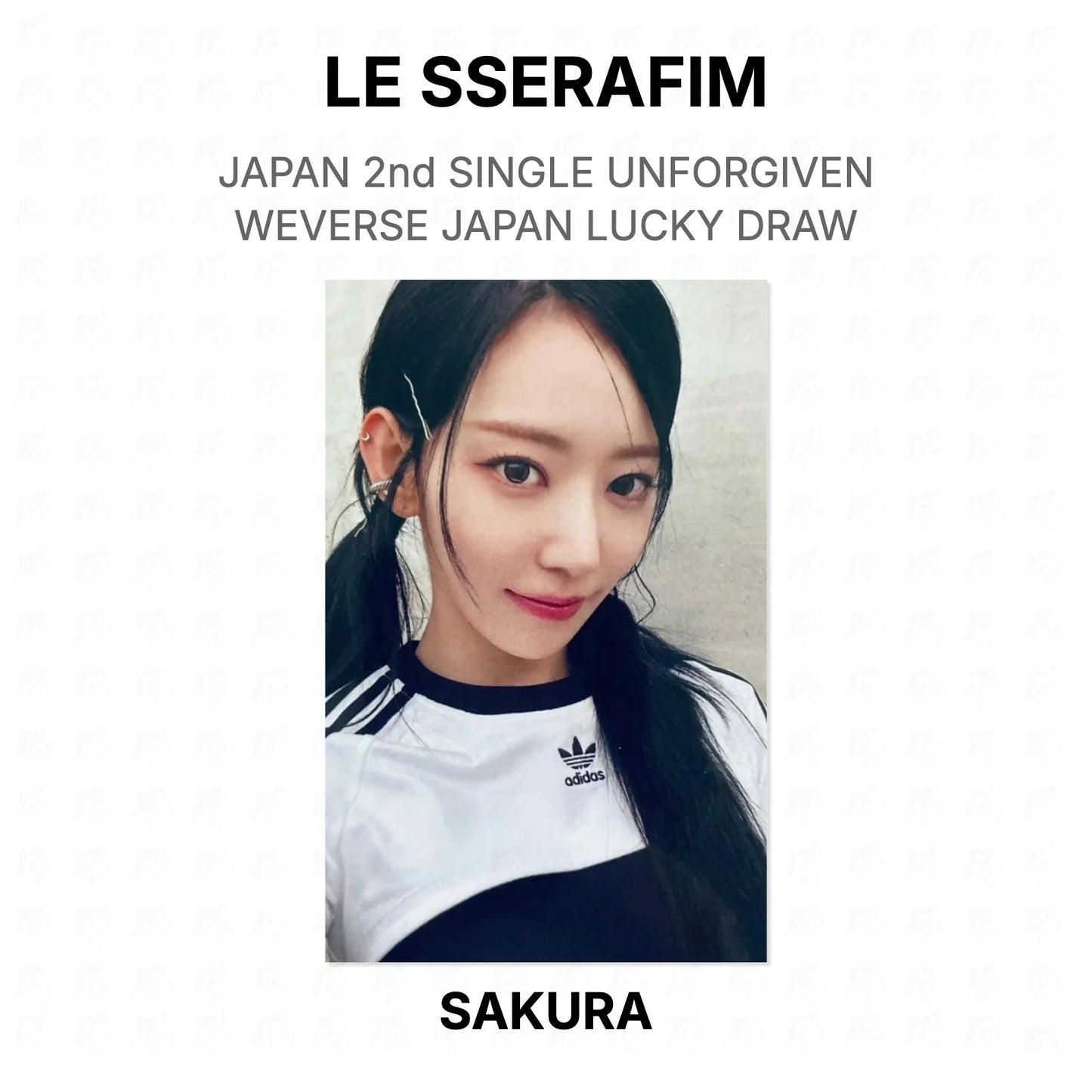 LE SSERAFIM JAPAN 2nd SINGLE UNFORGIVEN WEVERSE JAPAN LUCKY DRAW Official Photocard