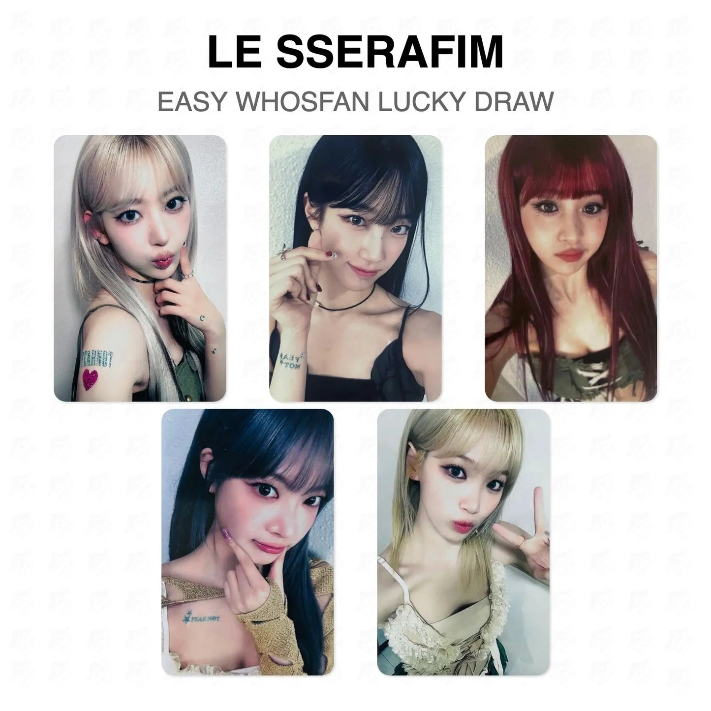 LE SSERAFIM EASY WHOSFAN LUCKY DRAW Official Photocard