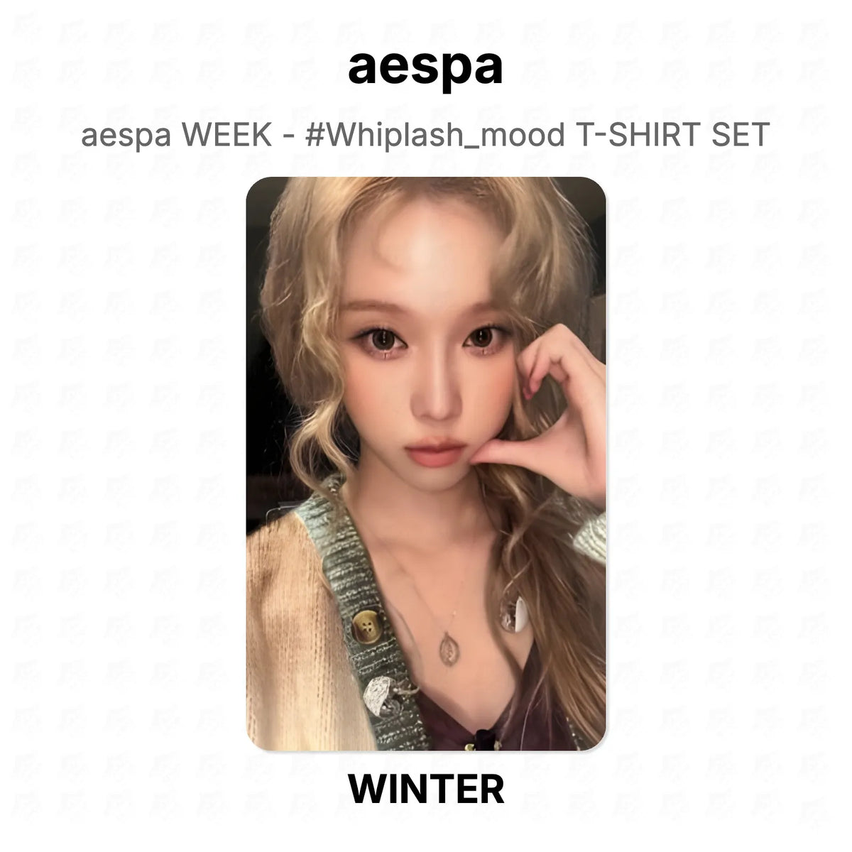 aespa WEEK - #Whiplash_mood T-SHIRT SET Official Photocard