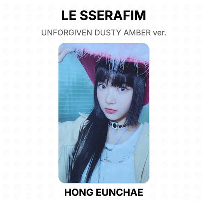 LE SSERAFIM UNFORGIVEN DUSTY AMBER ver. Official Photocard