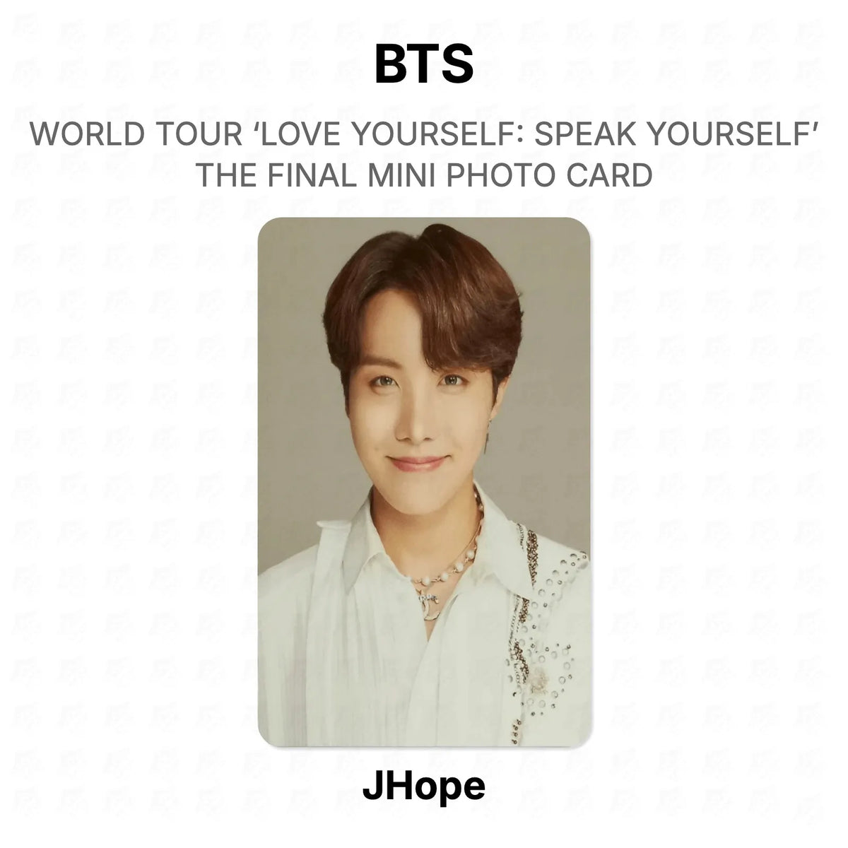 BTS WORLD TOUR ‘LOVE YOURSELF: SPEAK YOURSELF’ THE FINAL MINI PHOTO CARD photocard oficial