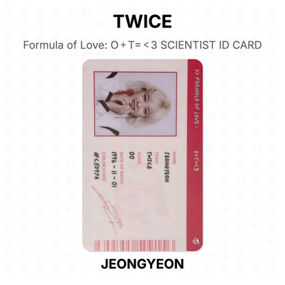 TWICE Formula of Love: O＋T=＜3 SCIENTIST ID CARD Official Photocard