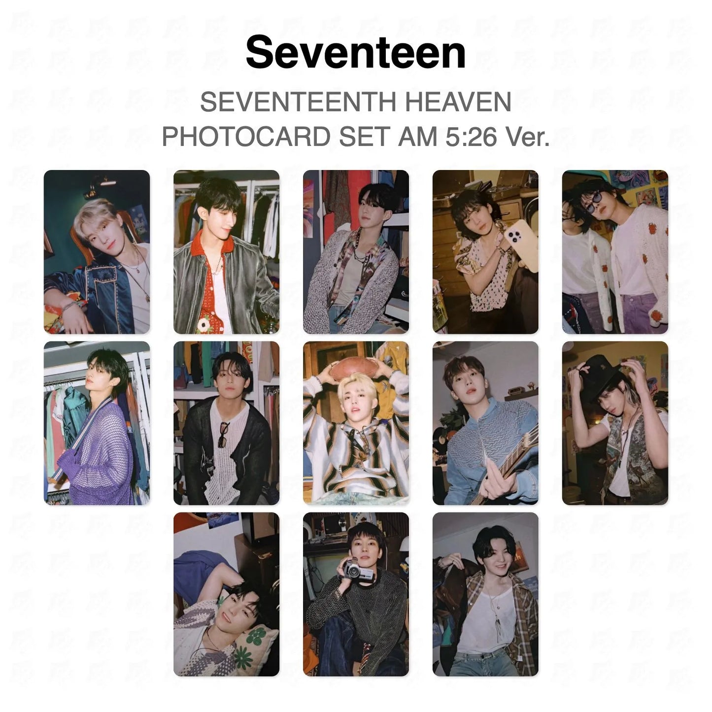Seventeen SEVENTEENTH HEAVEN PHOTOCARD SET AM 5:26 Ver. Official Photocard