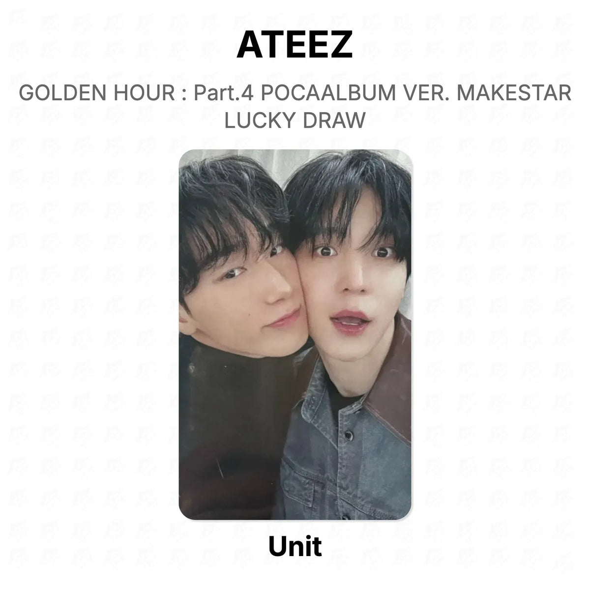 ATEEZ GOLDEN HOUR : Part.4 POCAALBUM VER. MAKESTAR LUCKY DRAW Official Photocard