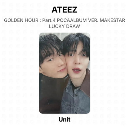 ATEEZ GOLDEN HOUR : Part.4 POCAALBUM VER. MAKESTAR LUCKY DRAW Official Photocard