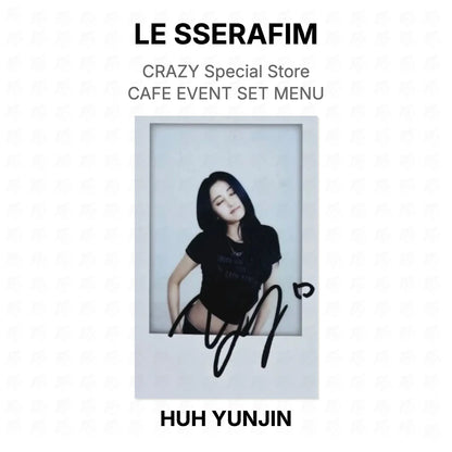 LE SSERAFIM CRAZY Special Store CAFE EVENT SET MENU Official Photocard