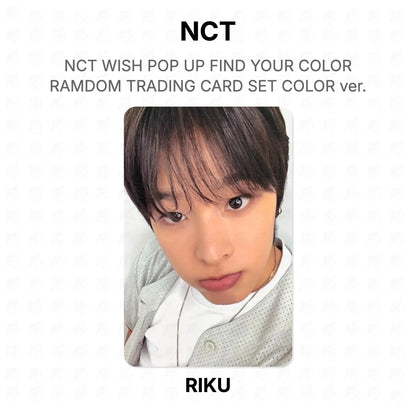 NCT WISH POP UP FIND YOUR COLOR RAMDOM TRADING CARD SET COLOR ver. Official Photocard