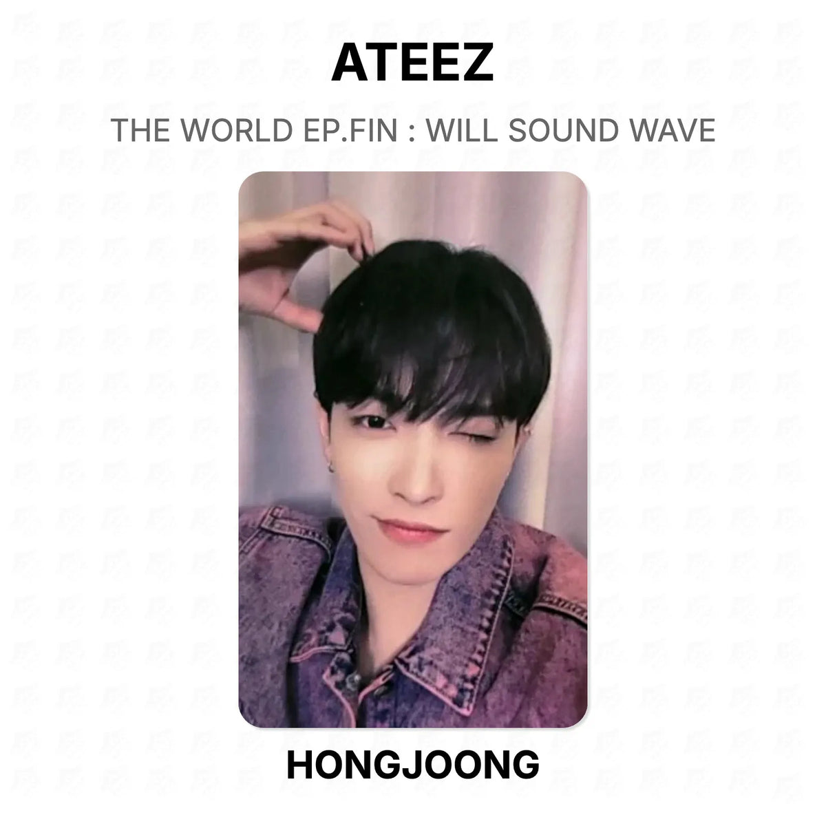 ATEEZ THE WORLD EP.FIN : WILL SOUND WAVE Official Photocard
