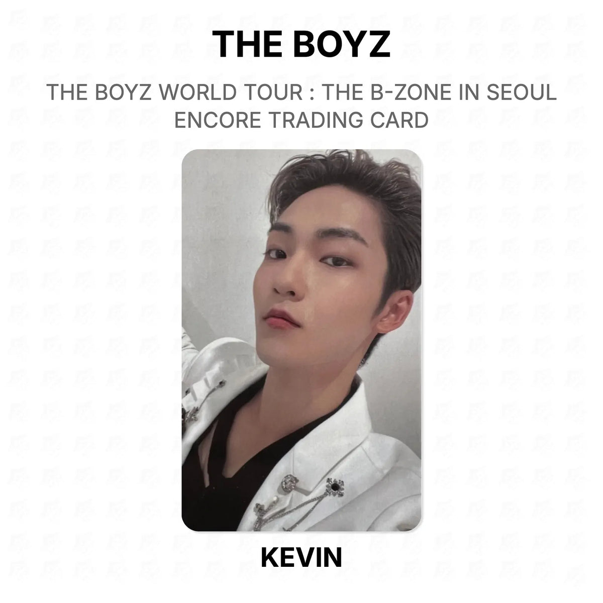 THE BOYZ WORLD TOUR : THE B-ZONE IN SEOUL ENCORE TRADING CARD Official Photocard