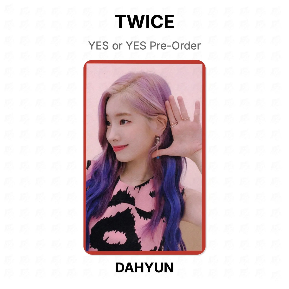 TWICE YES or YES Pre-Order Official Photocard