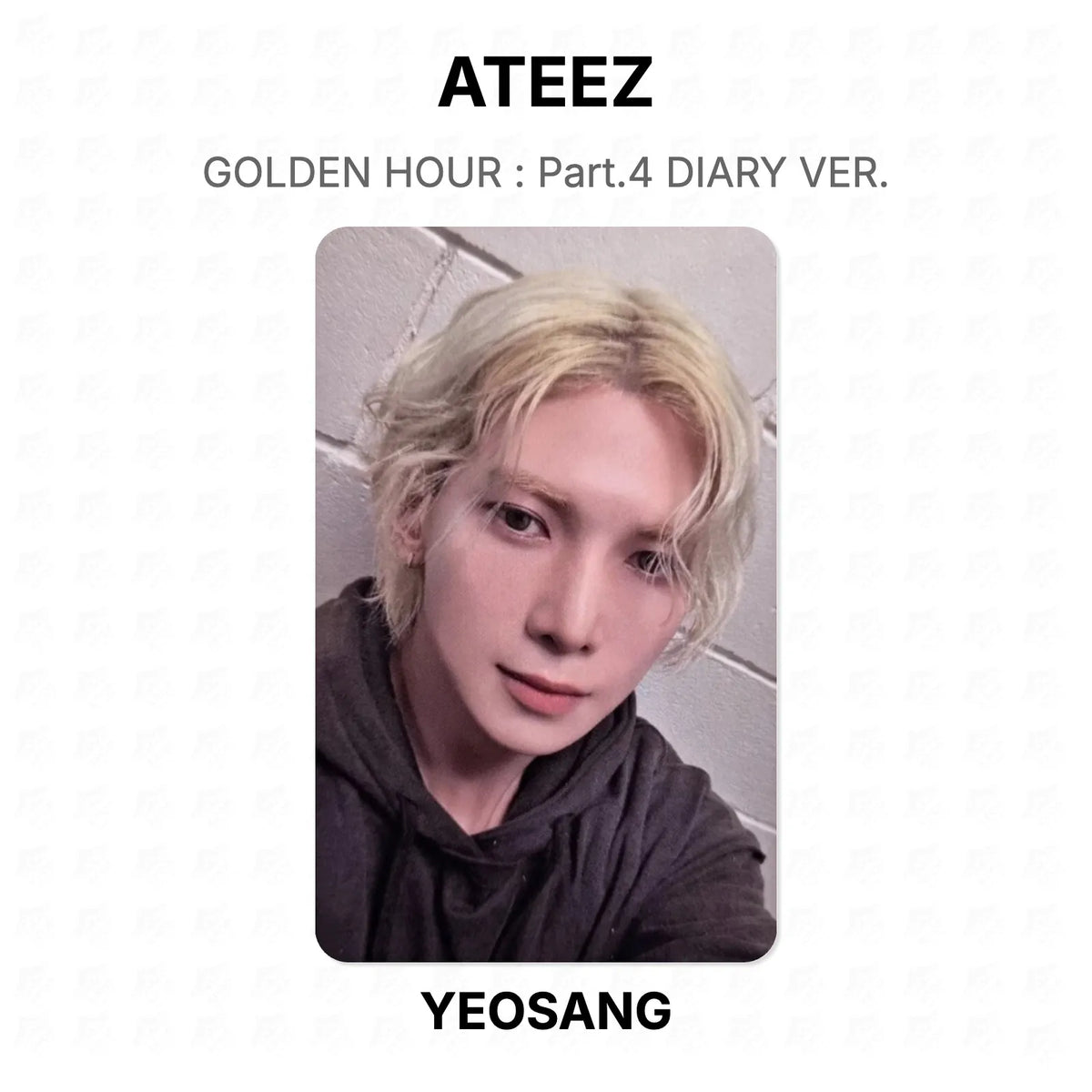 ATEEZ GOLDEN HOUR : Part.4 DIARY VER. Official Photocard