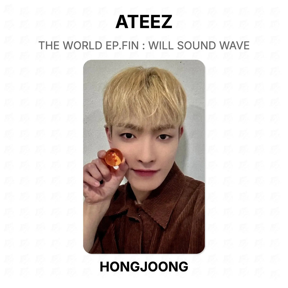ATEEZ THE WORLD EP.FIN : WILL SOUND WAVE Official Photocard