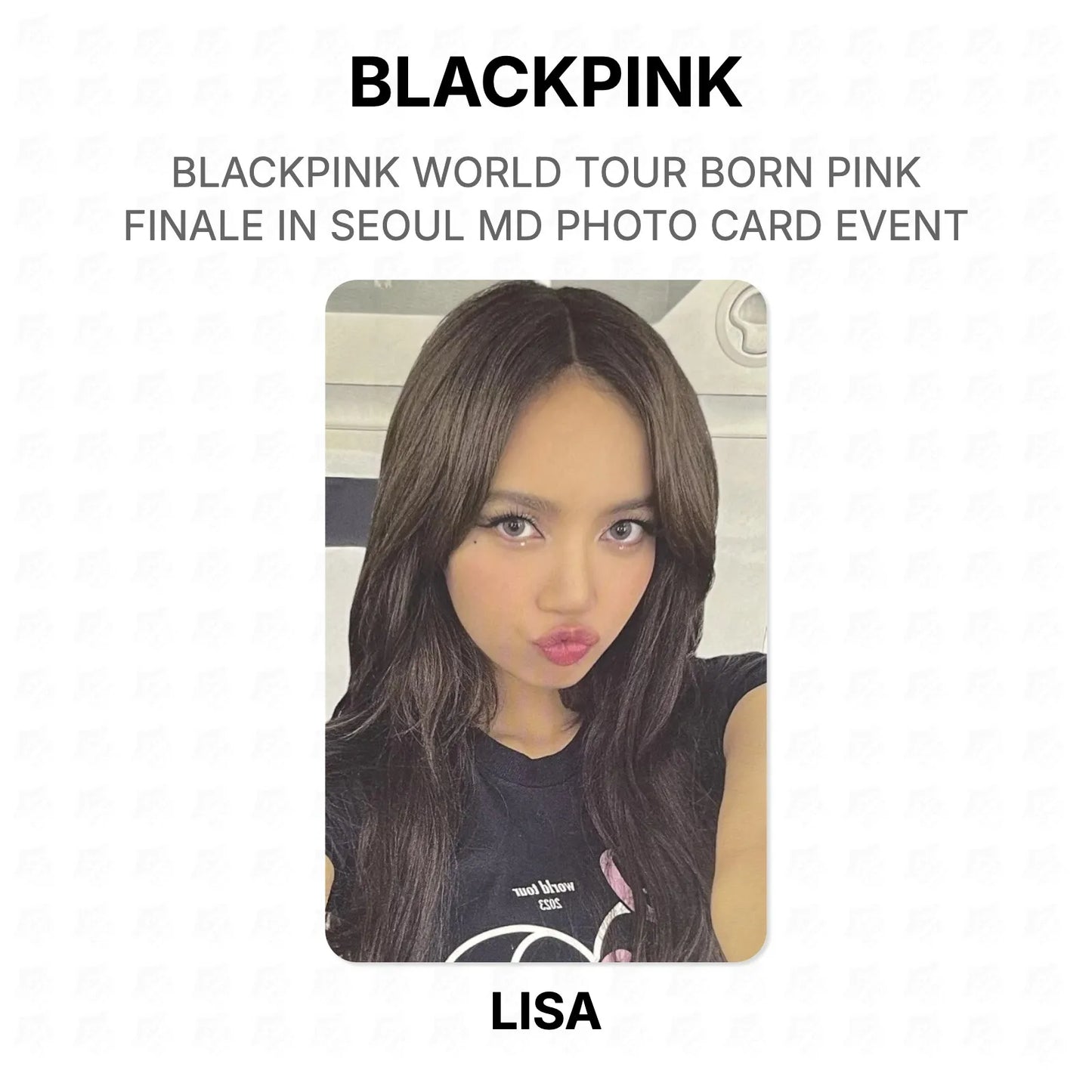 BLACKPINK WORLD TOUR BORN PINK FINALE IN SEOUL MD PHOTO CARD EVENT Official Photocard