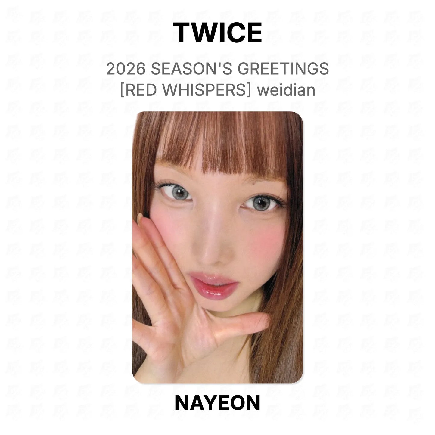 TWICE 2026 SEASON'S GREETINGS [RED WHISPERS] weidian Official Photocard