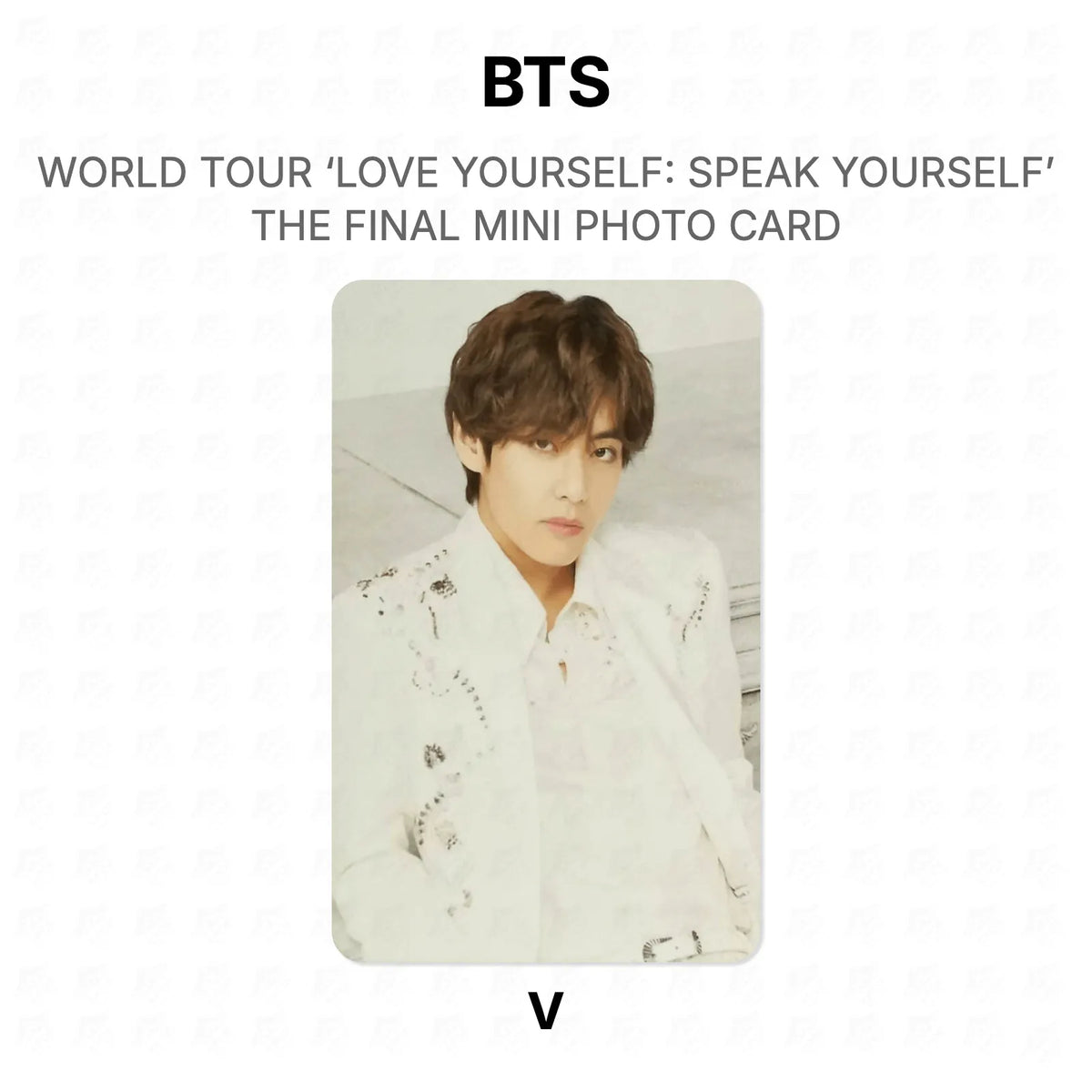 BTS WORLD TOUR ‘LOVE YOURSELF: SPEAK YOURSELF’ THE FINAL MINI PHOTO CARD photocard oficial