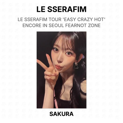 LE SSERAFIM TOUR 'EASY CRAZY HOT' ENCORE IN SEOUL FEARNOT ZONE Official Photocard