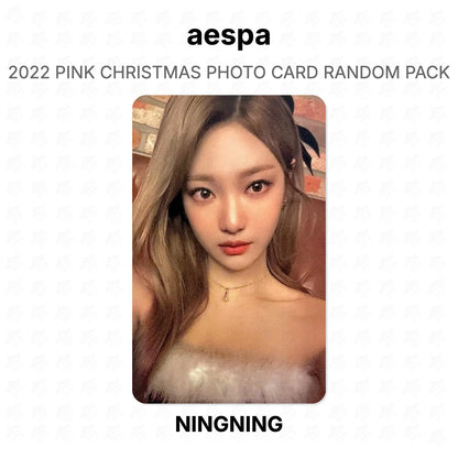 aespa 2022 PINK CHRISTMAS PHOTO CARD RANDOM PACK Official Photocard