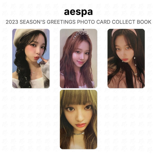 aespa 2023 SEASON'S GREETINGS PHOTO CARD COLLECT BOOK Official Photocard