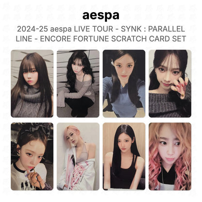 aespa 2024-25 aespa LIVE TOUR - SYNK : PARALLEL LINE - ENCORE FORTUNE SCRATCH CARD SET Official Photocard