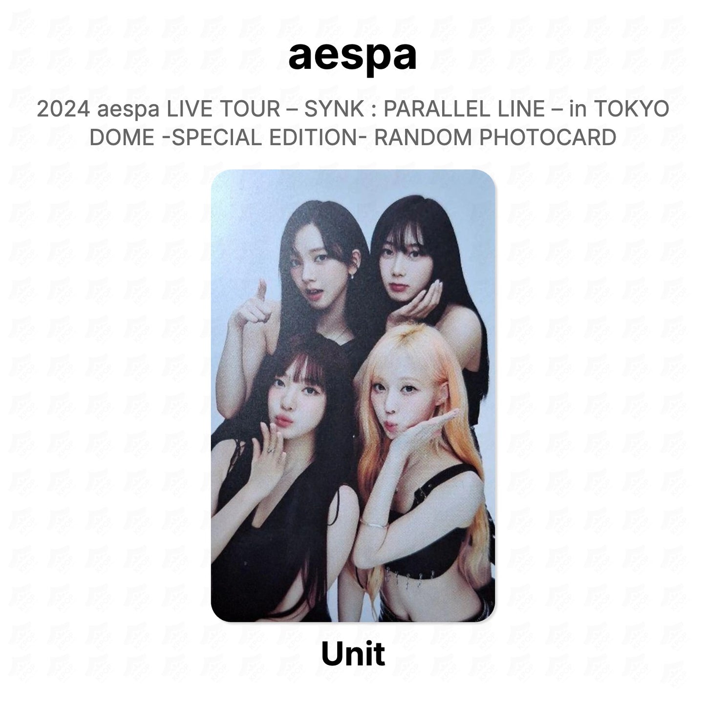 aespa 2024 aespa LIVE TOUR – SYNK : PARALLEL LINE – in TOKYO DOME -SPECIAL EDITION- RANDOM PHOTOCARD Official Photocard