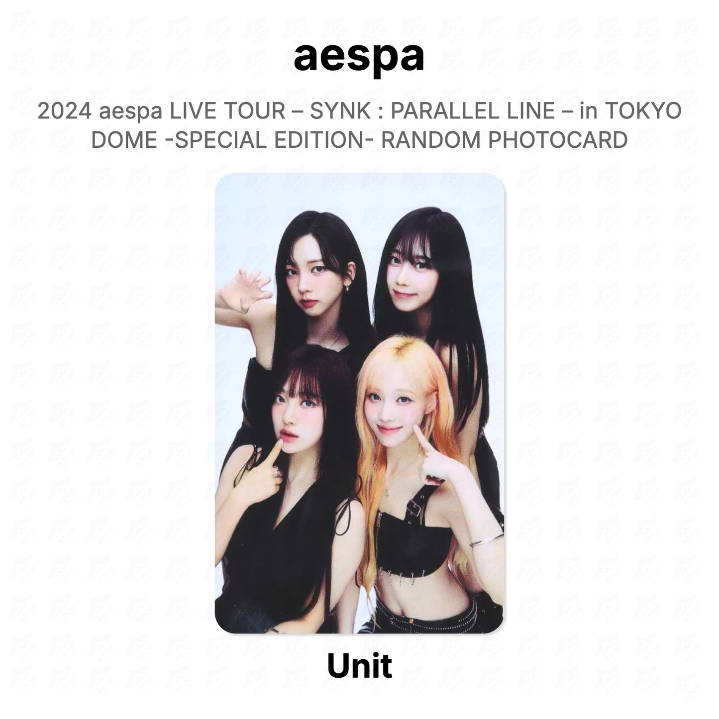 aespa 2024 aespa LIVE TOUR – SYNK : PARALLEL LINE – in TOKYO DOME -SPECIAL EDITION- RANDOM PHOTOCARD Official Photocard