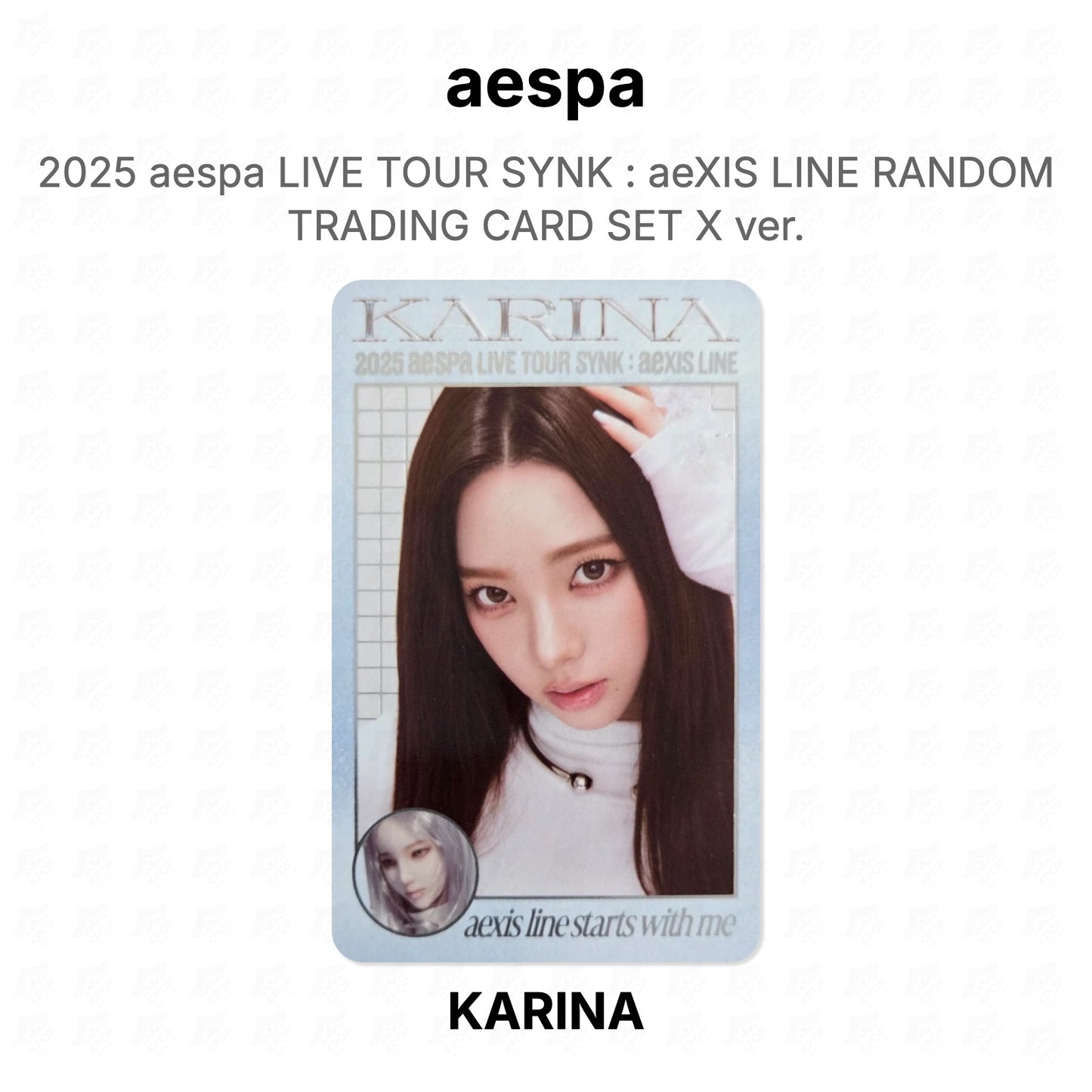 aespa 2025 aespa LIVE TOUR SYNK : aeXIS LINE RANDOM TRADING CARD SET X ver. Official Photocard