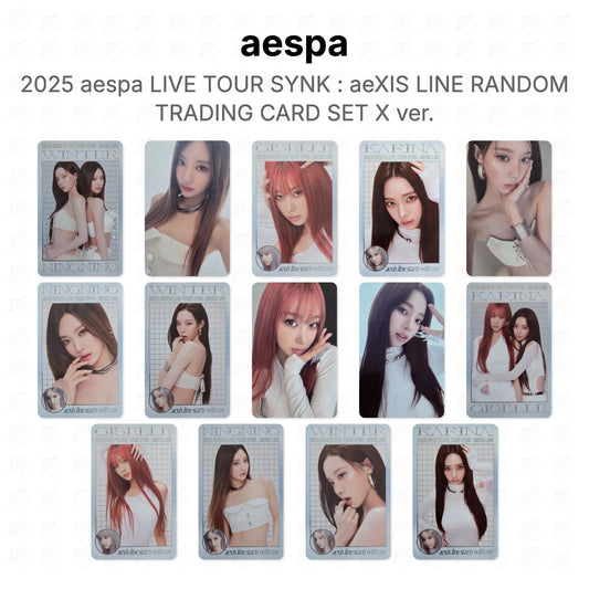 aespa 2025 aespa LIVE TOUR SYNK : aeXIS LINE RANDOM TRADING CARD SET X ver. Official Photocard