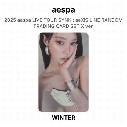 aespa 2025 aespa LIVE TOUR SYNK : aeXIS LINE RANDOM TRADING CARD SET X ver. Official Photocard