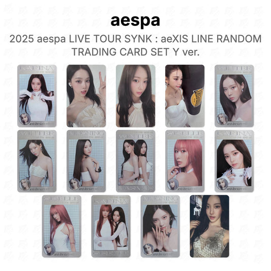 aespa 2025 aespa LIVE TOUR SYNK : aeXIS LINE RANDOM TRADING CARD SET Y ver. Official Photocard