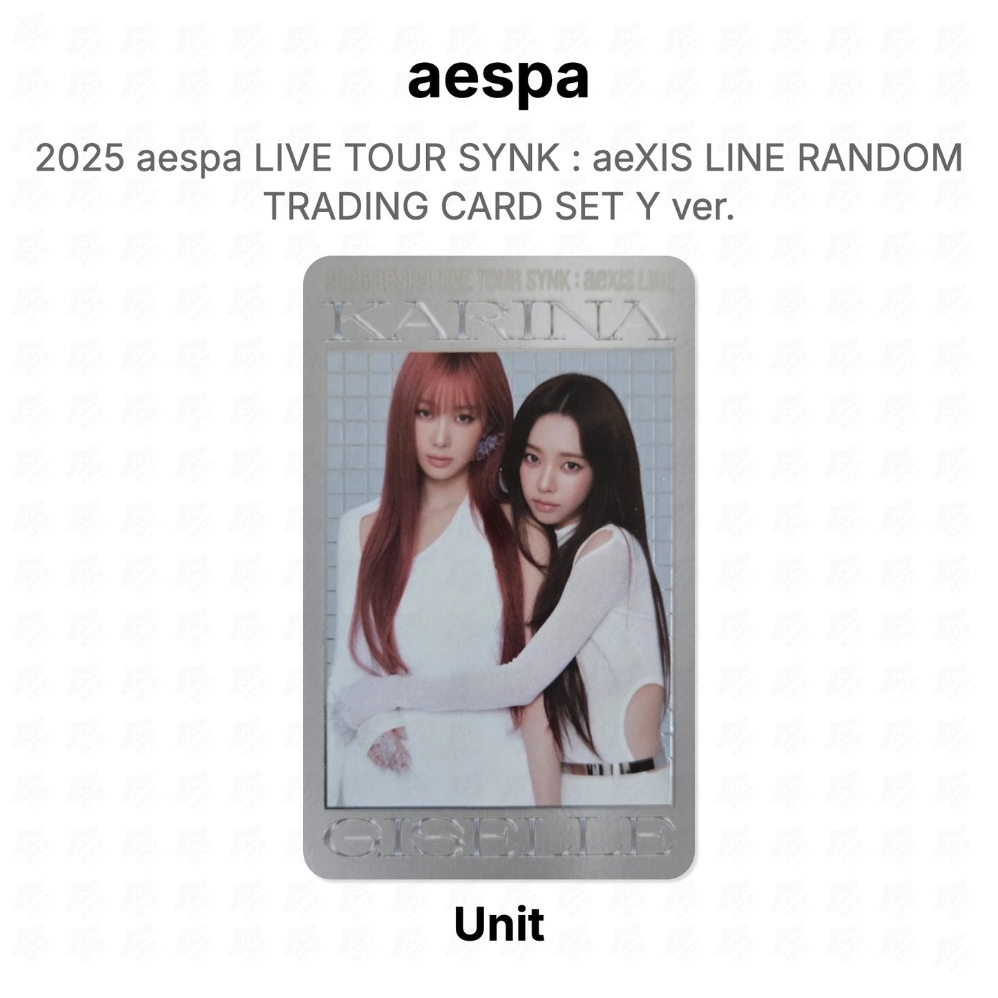 aespa 2025 aespa LIVE TOUR SYNK : aeXIS LINE RANDOM TRADING CARD SET Y ver. Official Photocard