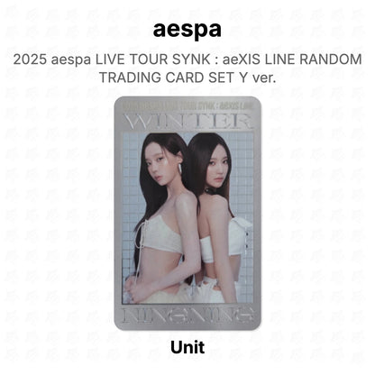 aespa 2025 aespa LIVE TOUR SYNK : aeXIS LINE RANDOM TRADING CARD SET Y ver. Official Photocard