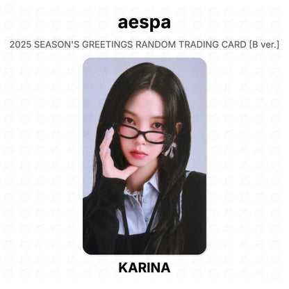 aespa 2025 SEASON'S GREETINGS RANDOM TRADING CARD [B ver.] Official Photocard