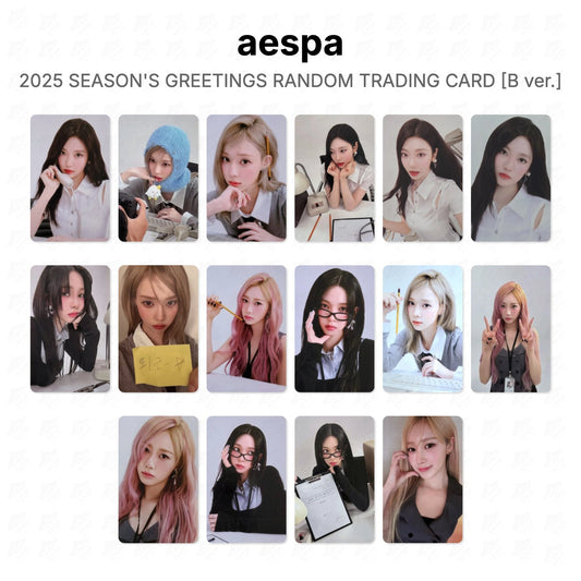 aespa 2025 SEASON'S GREETINGS RANDOM TRADING CARD [B ver.] Official Photocard