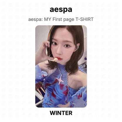 aespa aespa: MY First page T-SHIRT Official Photocard