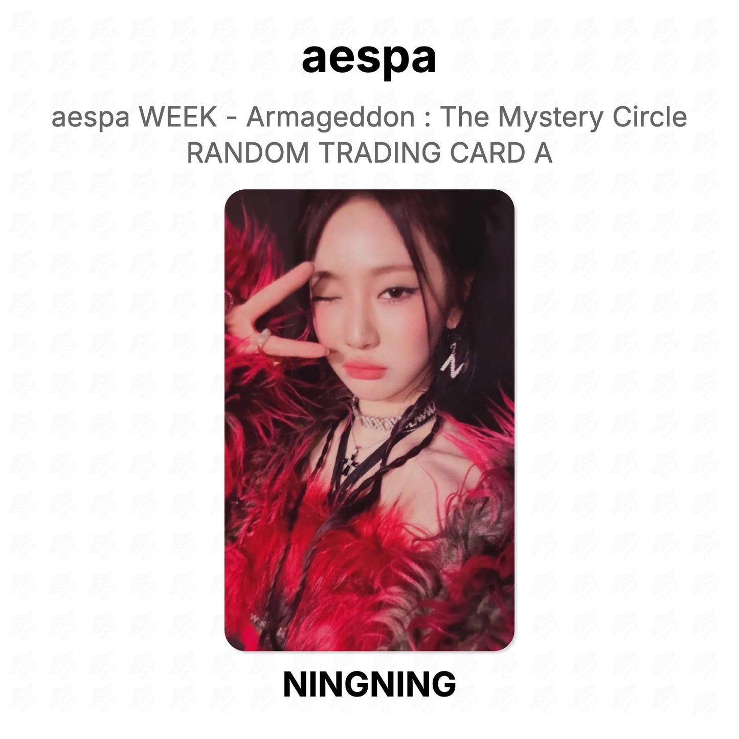 aespa WEEK - Armageddon : The Mystery Circle RANDOM TRADING CARD A Official Photocard