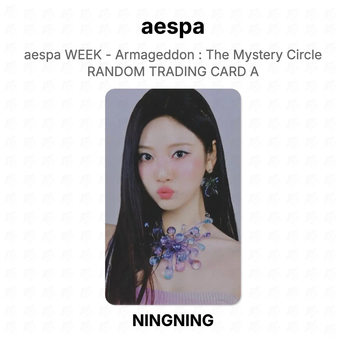 aespa WEEK - Armageddon : The Mystery Circle RANDOM TRADING CARD A Official Photocard