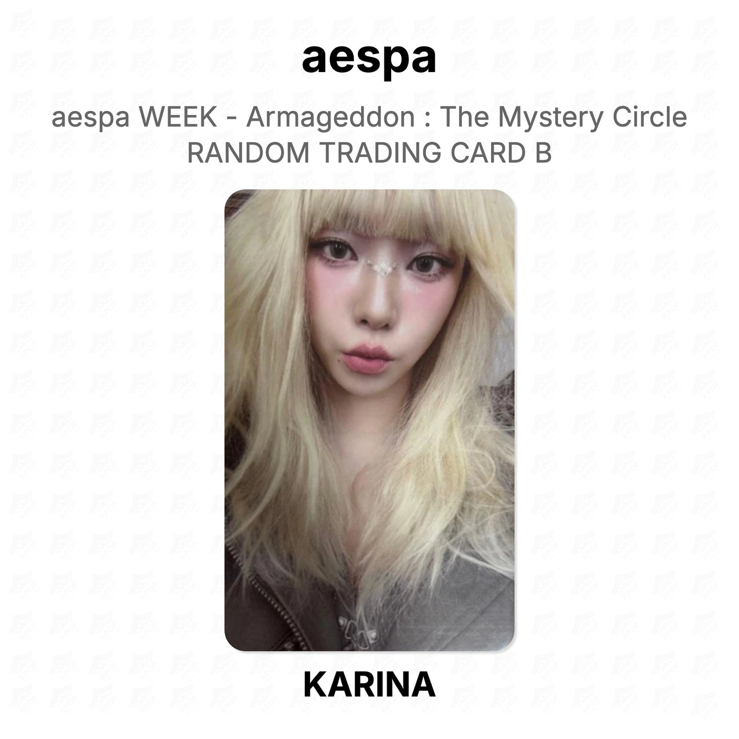 aespa WEEK - Armageddon : The Mystery Circle RANDOM TRADING CARD B Official Photocard