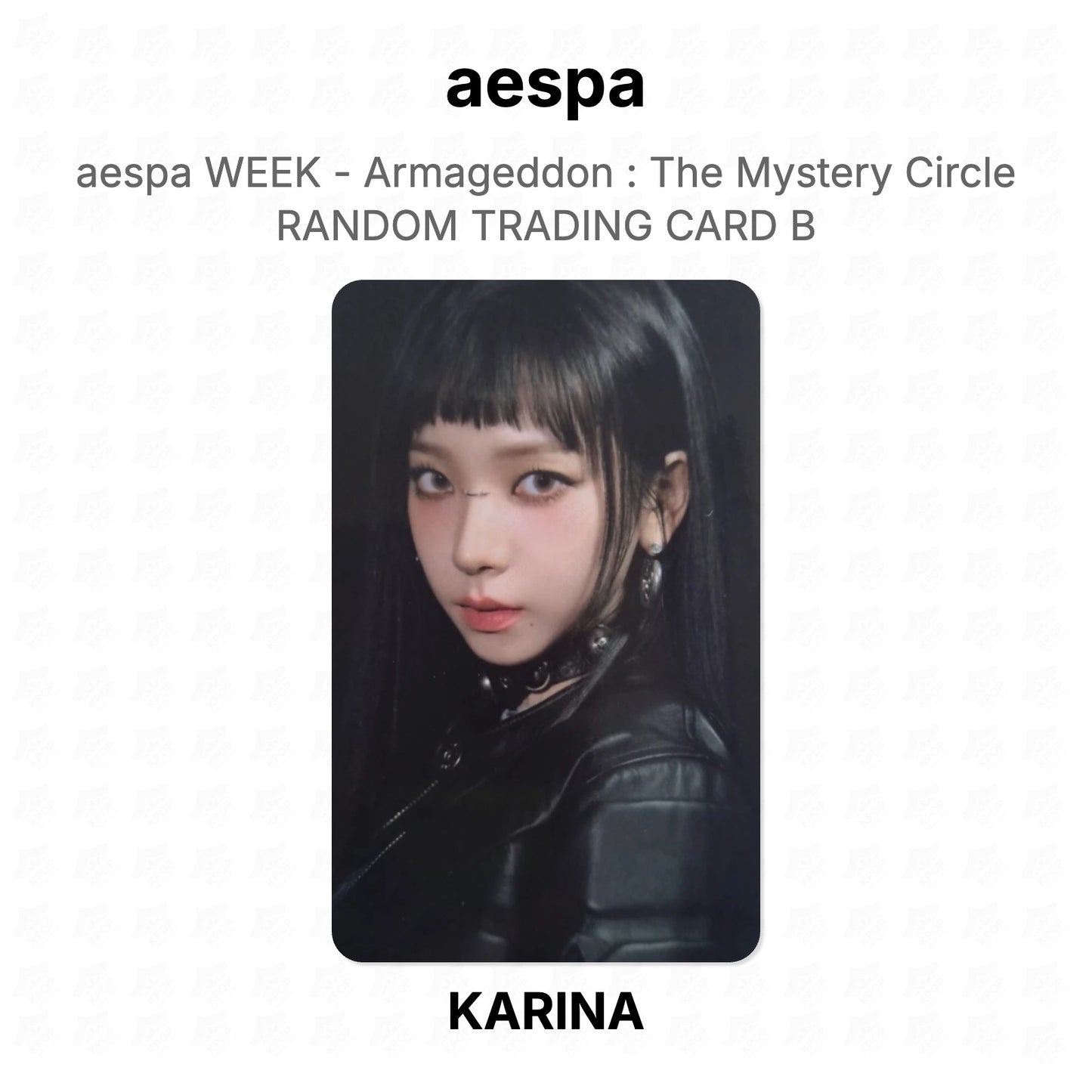 aespa WEEK - Armageddon : The Mystery Circle RANDOM TRADING CARD B Official Photocard