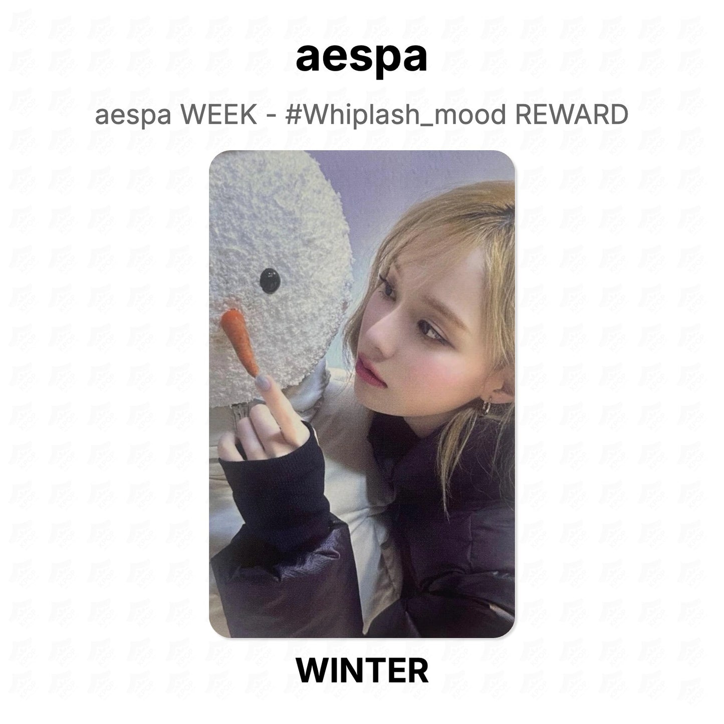 aespa WEEK - #Whiplash_mood REWARD Official Photocard