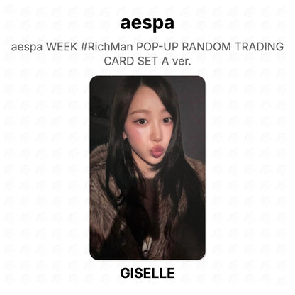 aespa WEEK #RichMan POP-UP RANDOM TRADING CARD SET A ver. Official Photocard