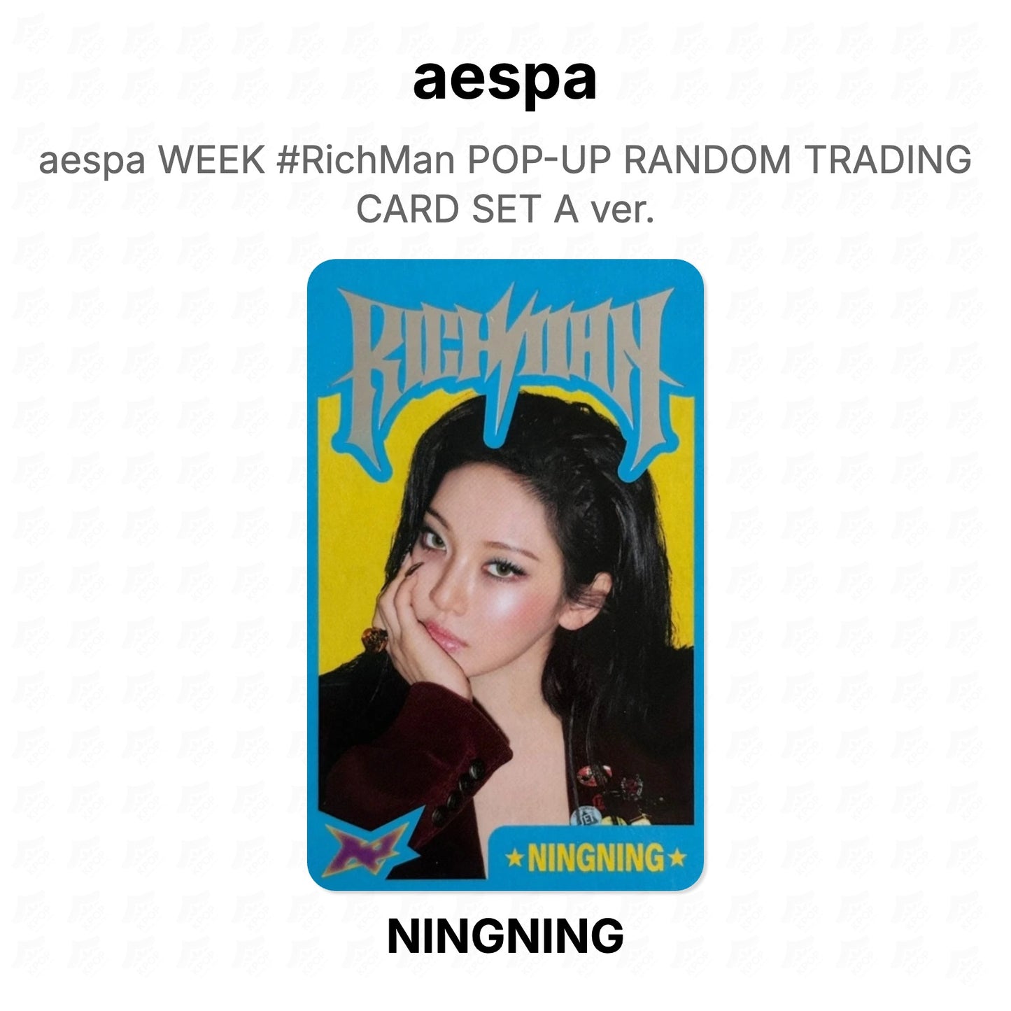 aespa WEEK #RichMan POP-UP RANDOM TRADING CARD SET A ver. Official Photocard