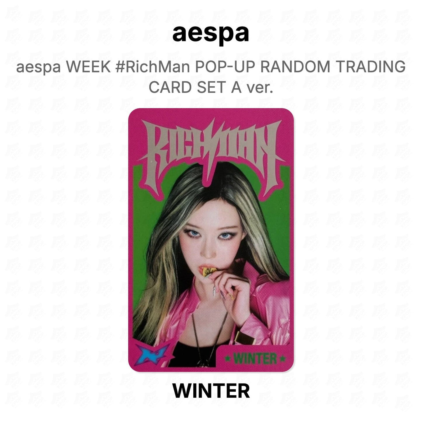 aespa WEEK #RichMan POP-UP RANDOM TRADING CARD SET A ver. Official Photocard