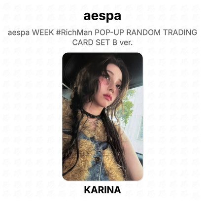 aespa WEEK #RichMan POP-UP RANDOM TRADING CARD SET B ver. Official Photocard