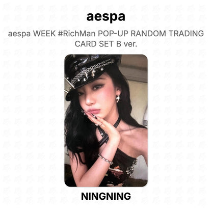 aespa WEEK #RichMan POP-UP RANDOM TRADING CARD SET B ver. Official Photocard