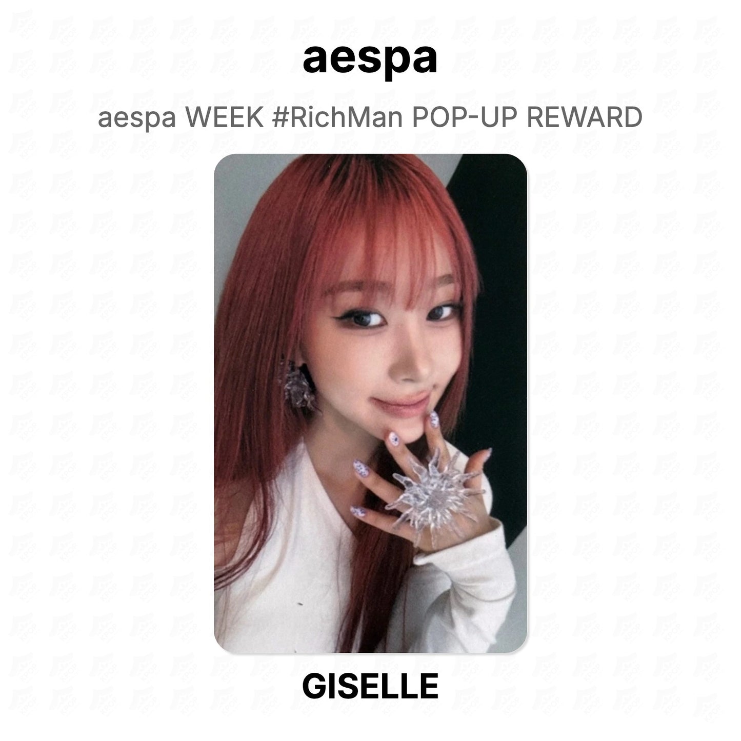 aespa WEEK #RichMan POP-UP REWARD Official Photocard