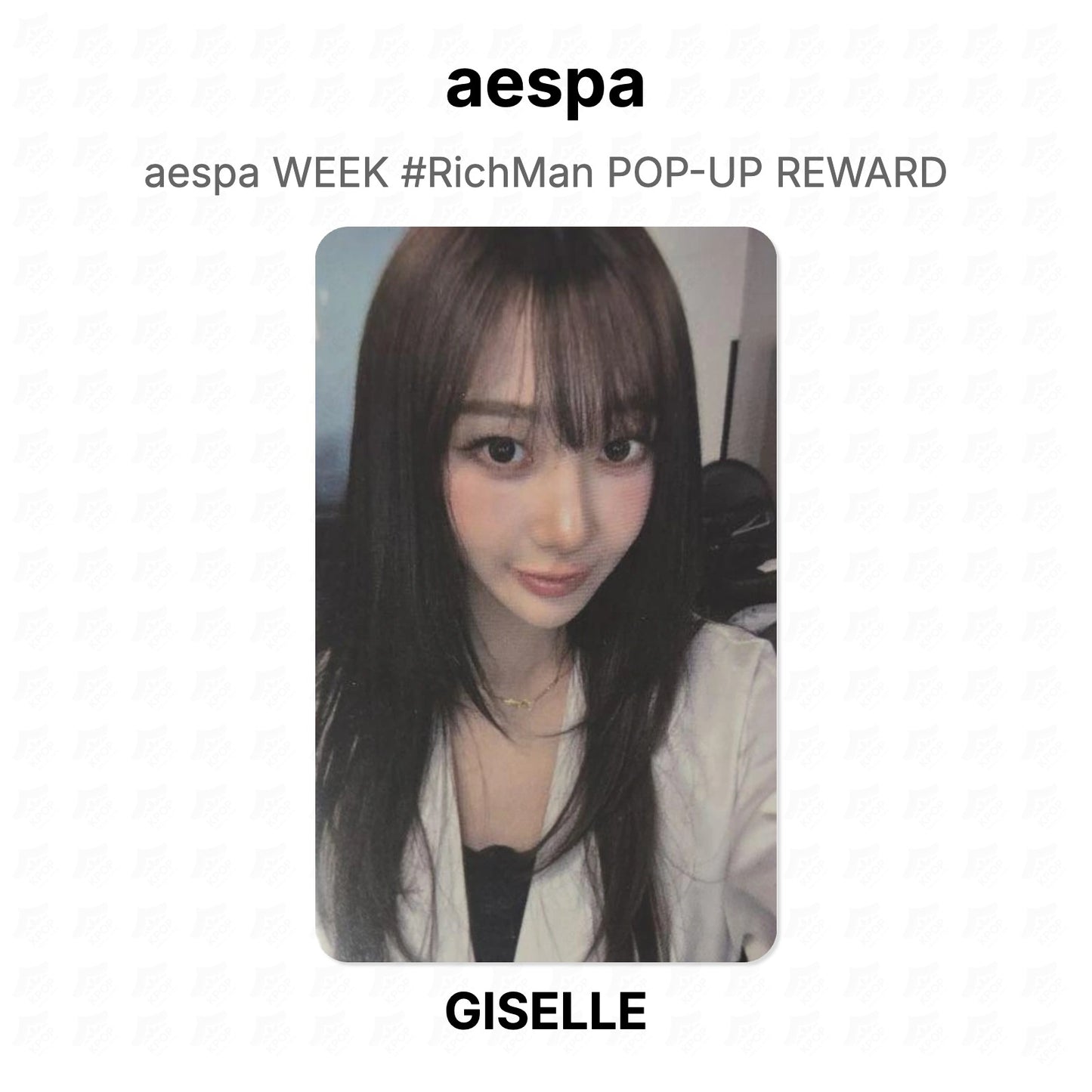 aespa WEEK #RichMan POP-UP REWARD Official Photocard