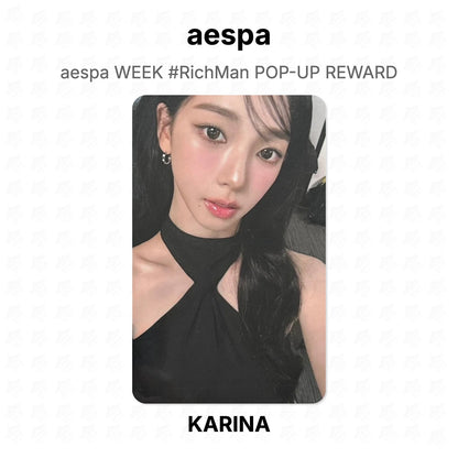 aespa WEEK #RichMan POP-UP REWARD Official Photocard