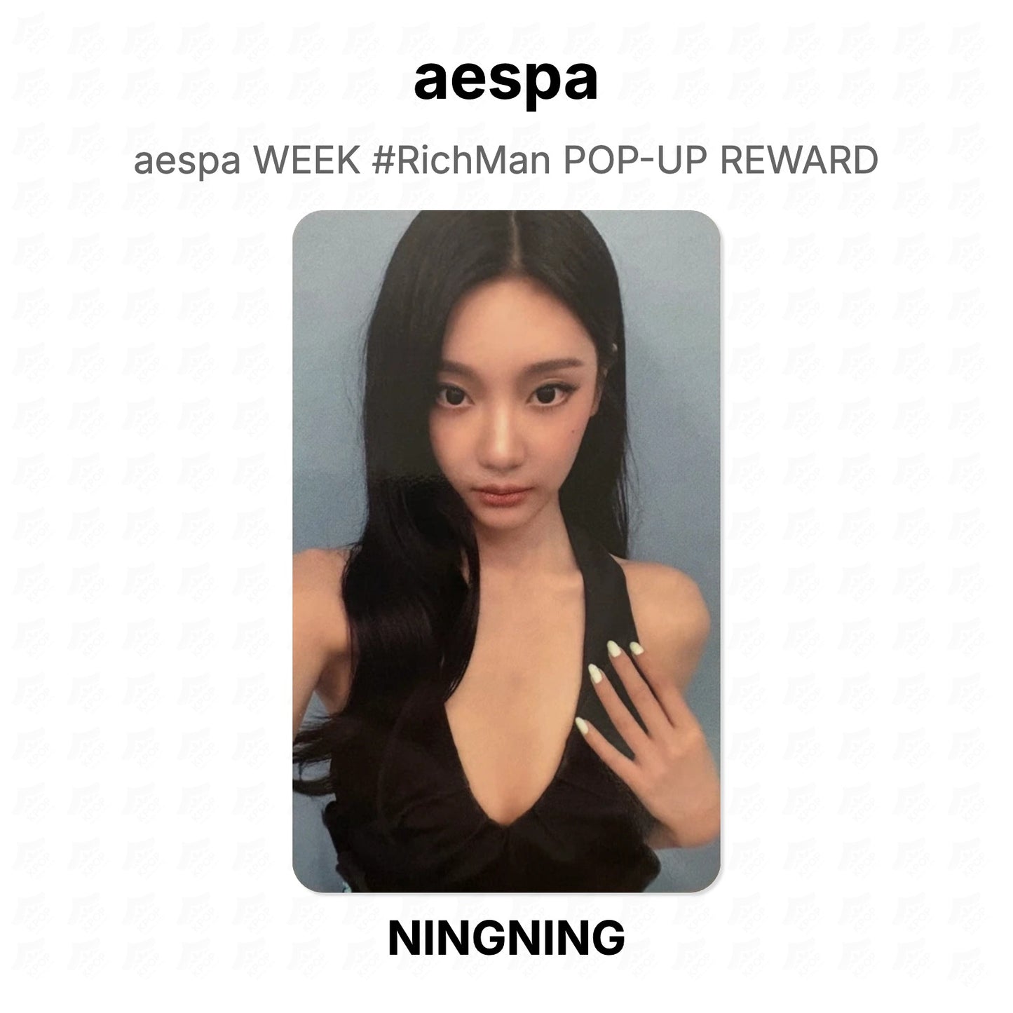 aespa WEEK #RichMan POP-UP REWARD Official Photocard