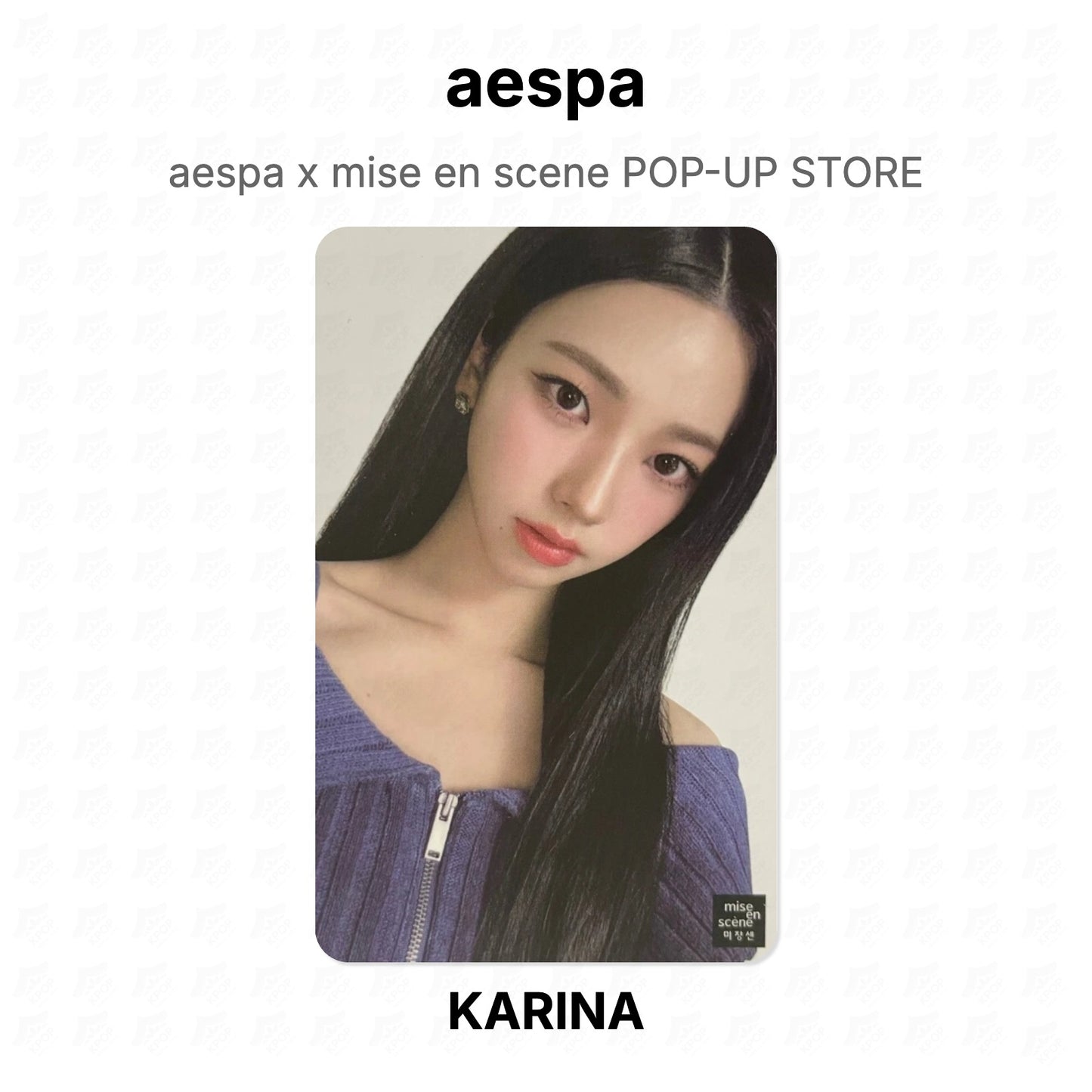 aespa x mise en scene POP-UP STORE Official Photocard
