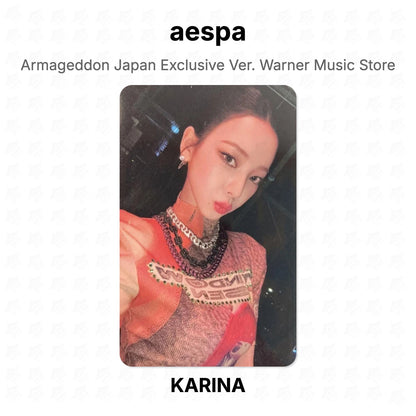 aespa Armageddon Japan Exclusive Ver. Warner Music Store Official Photocard